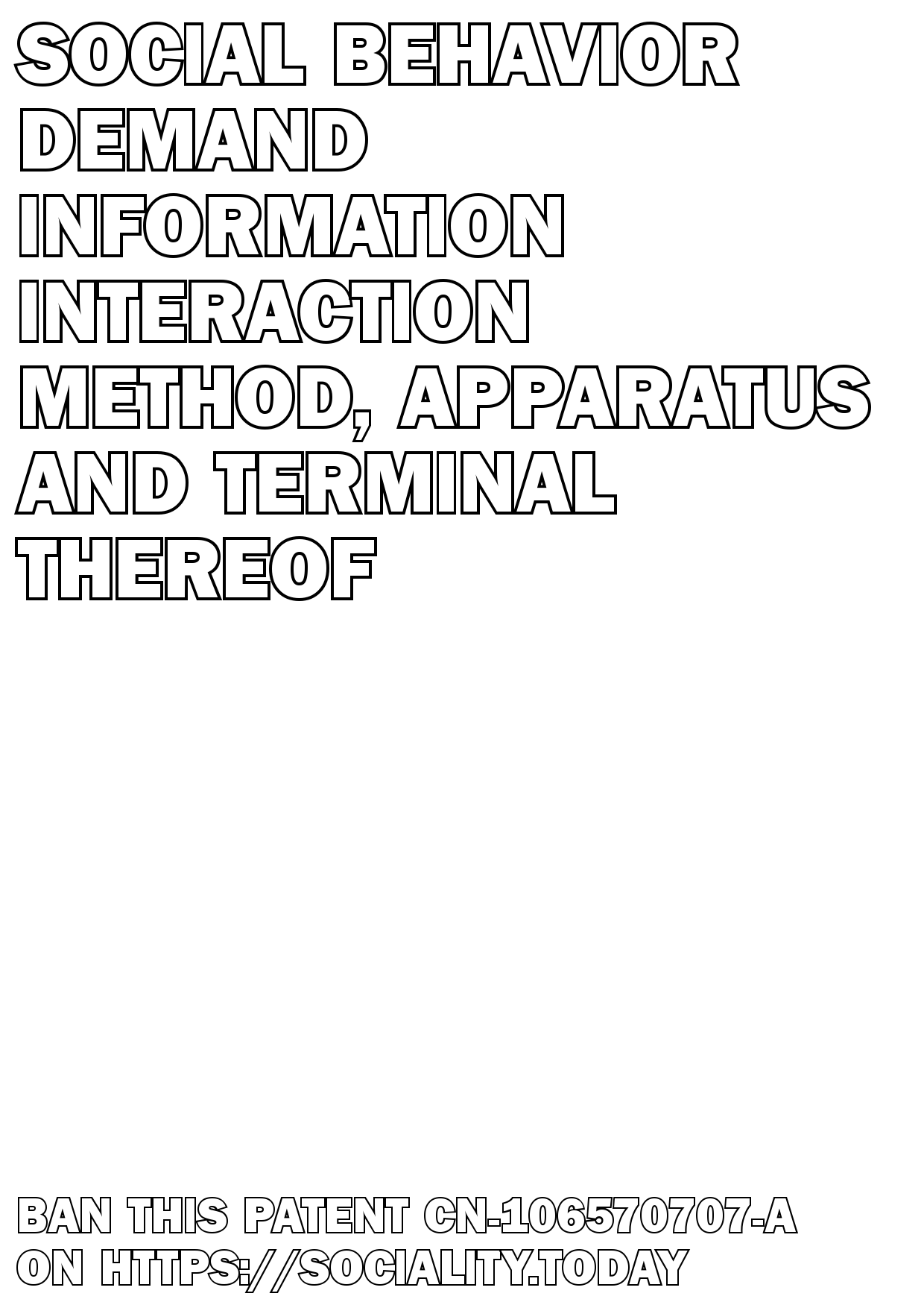 Social behavior demand information interaction method, apparatus and terminal thereof  - CN-106570707-A