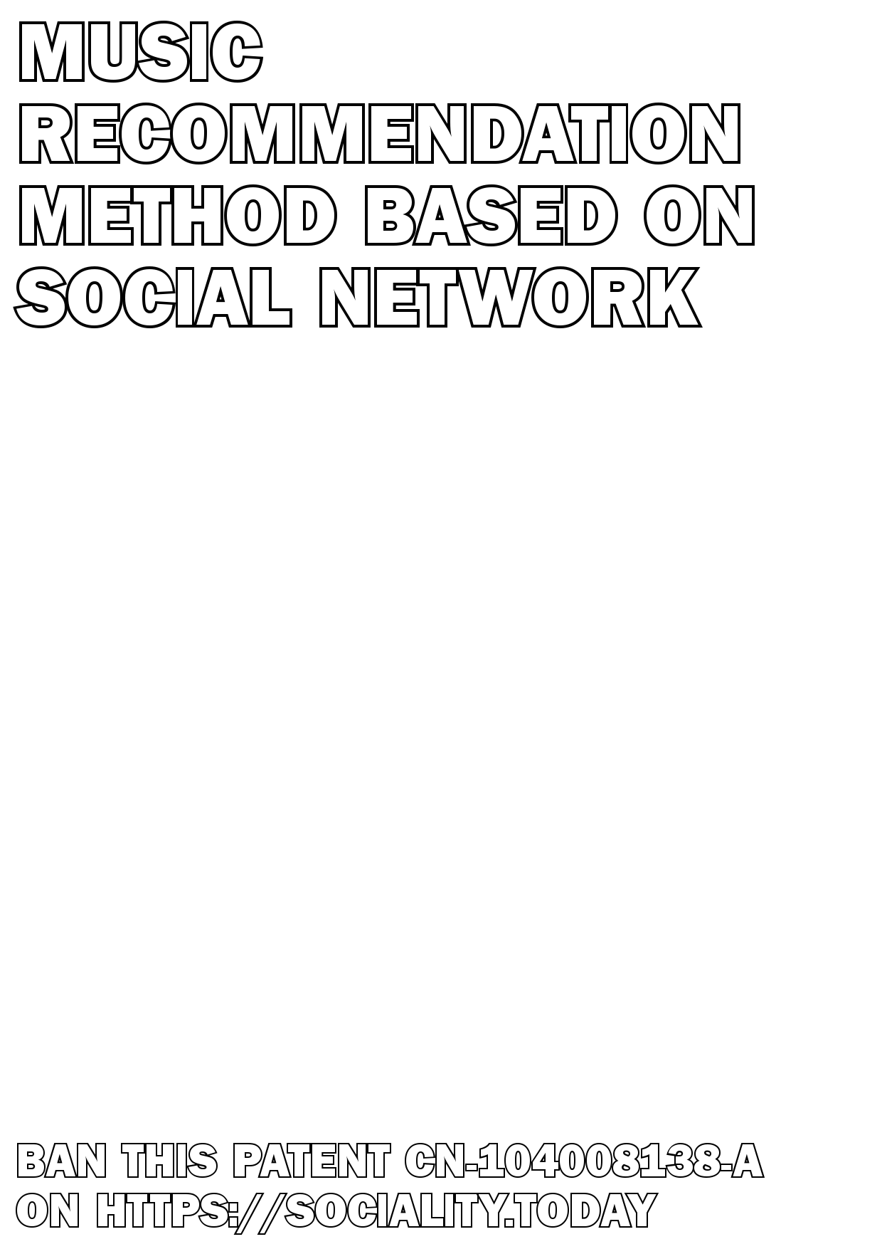 Music recommendation method based on social network  - CN-104008138-A